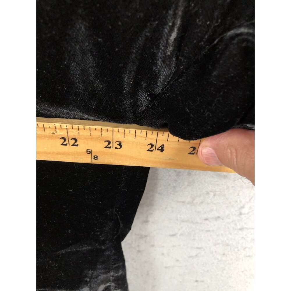 Velvet Cardigan Womens Medium Black Boho Art to Wear L&B Embroidered Statement - Picture 5 of 16